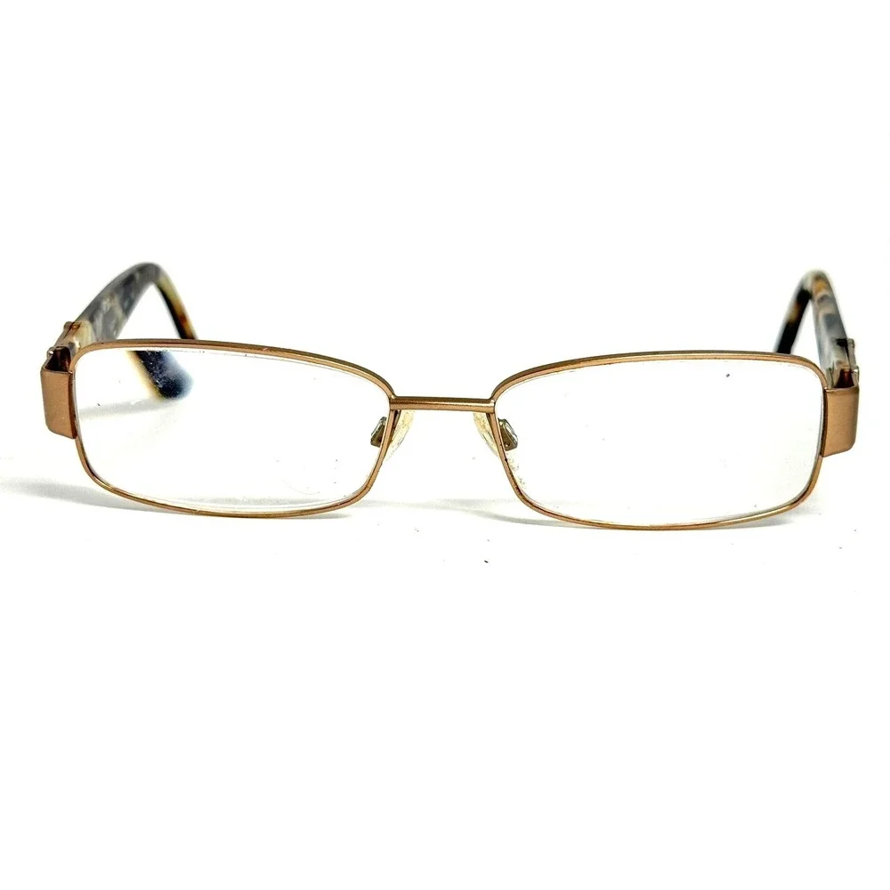 Parke PK3010 Gold Tortoise Shell Rectangular Eyeglass Frames 53-16-135